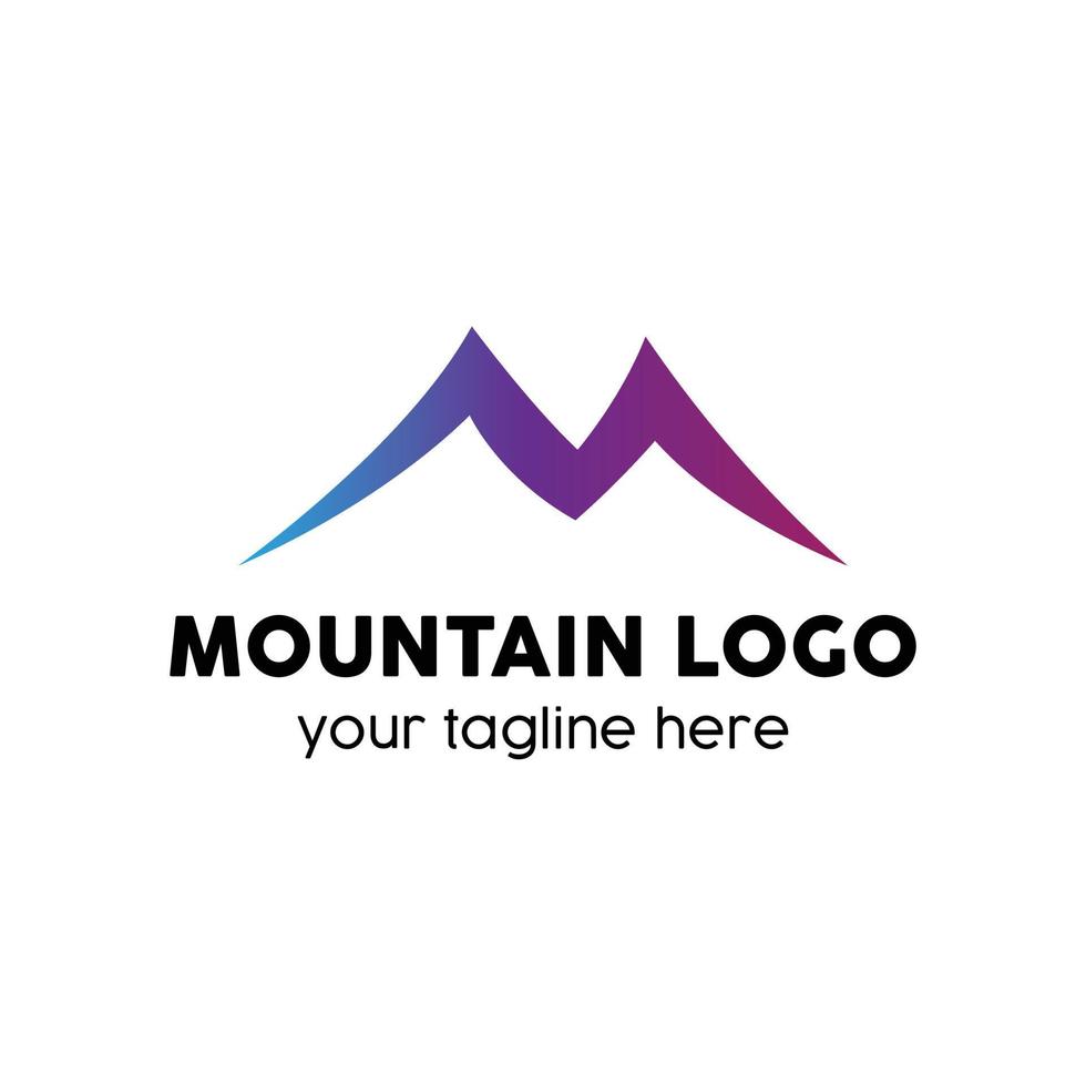 concepto de diseño moderno de logotipo de montaña vector