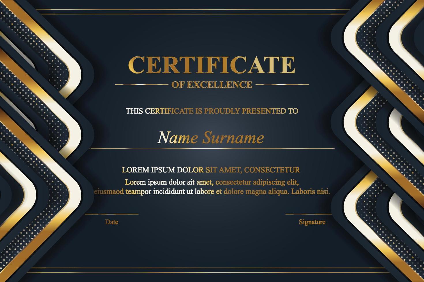 Creative Certificate of Appreciation Award Template vector