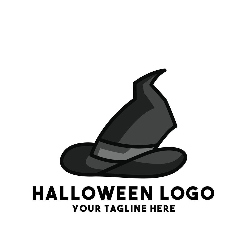 concepto moderno de diseño de logotipo de hallowen vector