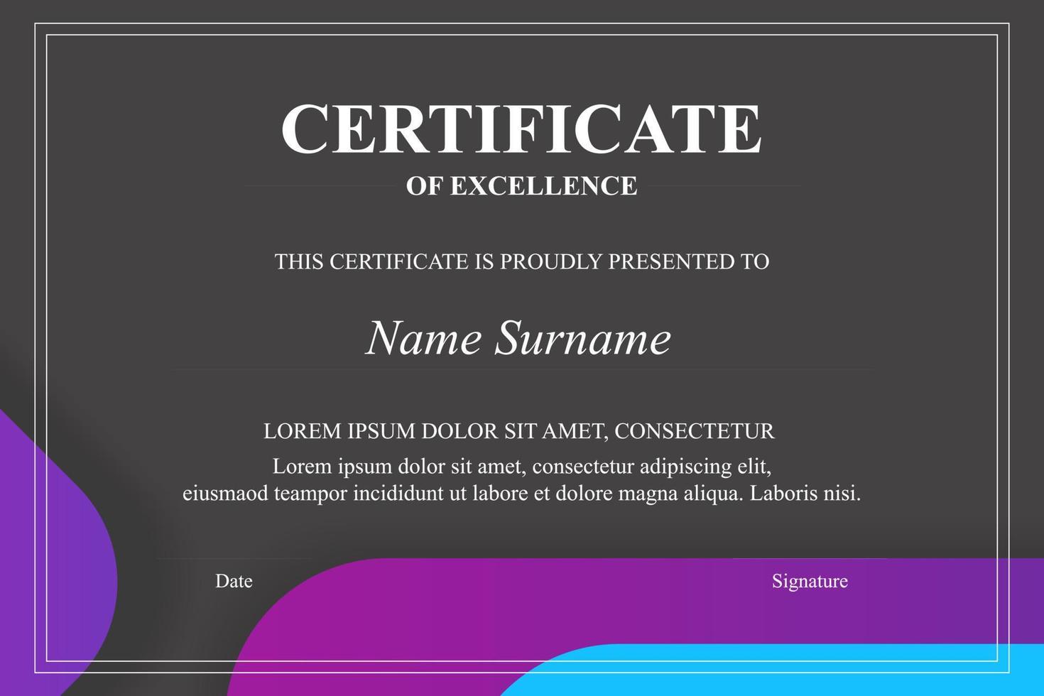 Creative Certificate of Appreciation Award Template vector