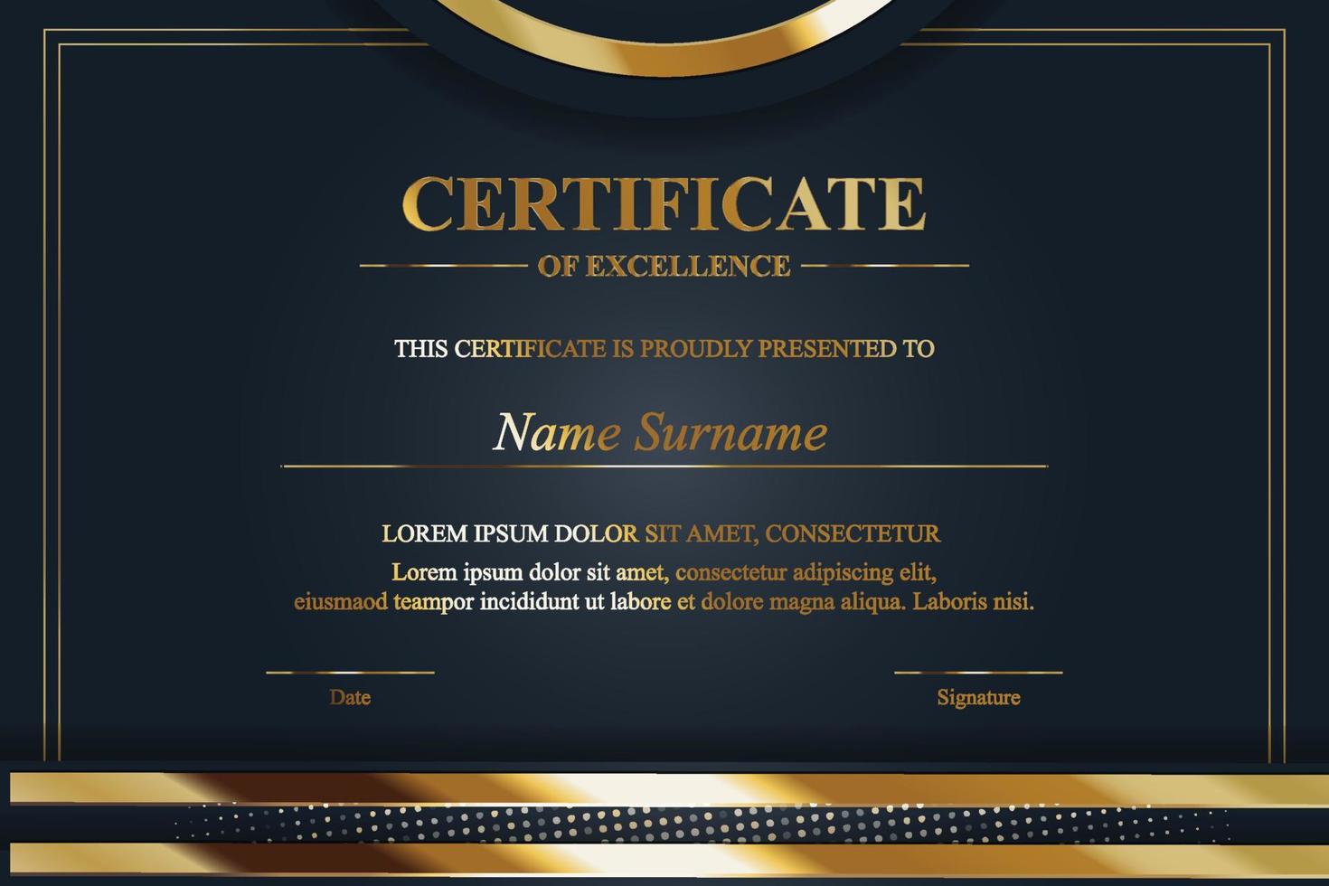 Creative Certificate of Appreciation Award Template vector