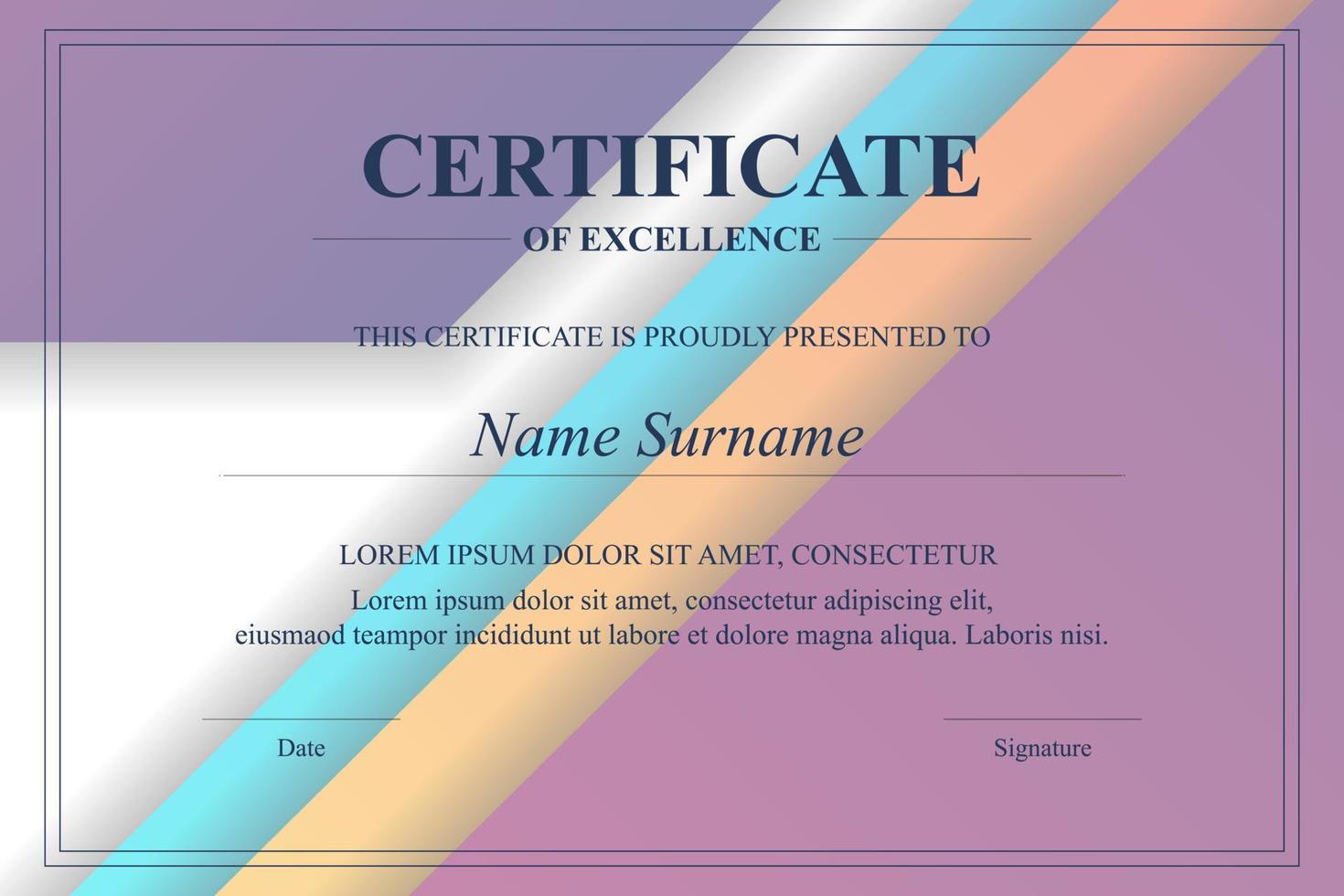 Creative Certificate of Appreciation Award Template vector