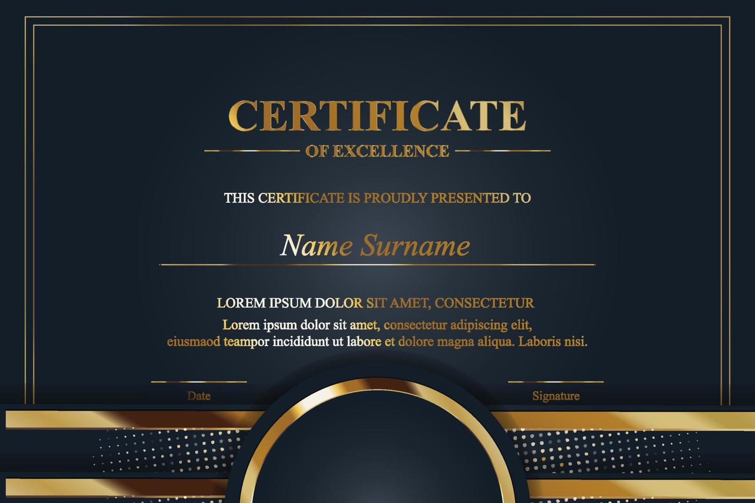 Creative Certificate of Appreciation Award Template vector