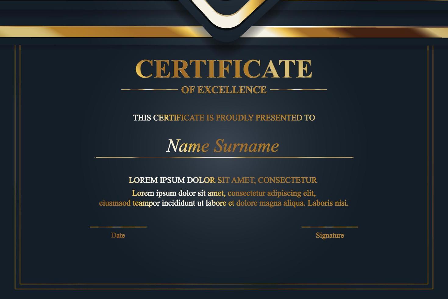 Creative Certificate of Appreciation Award Template vector