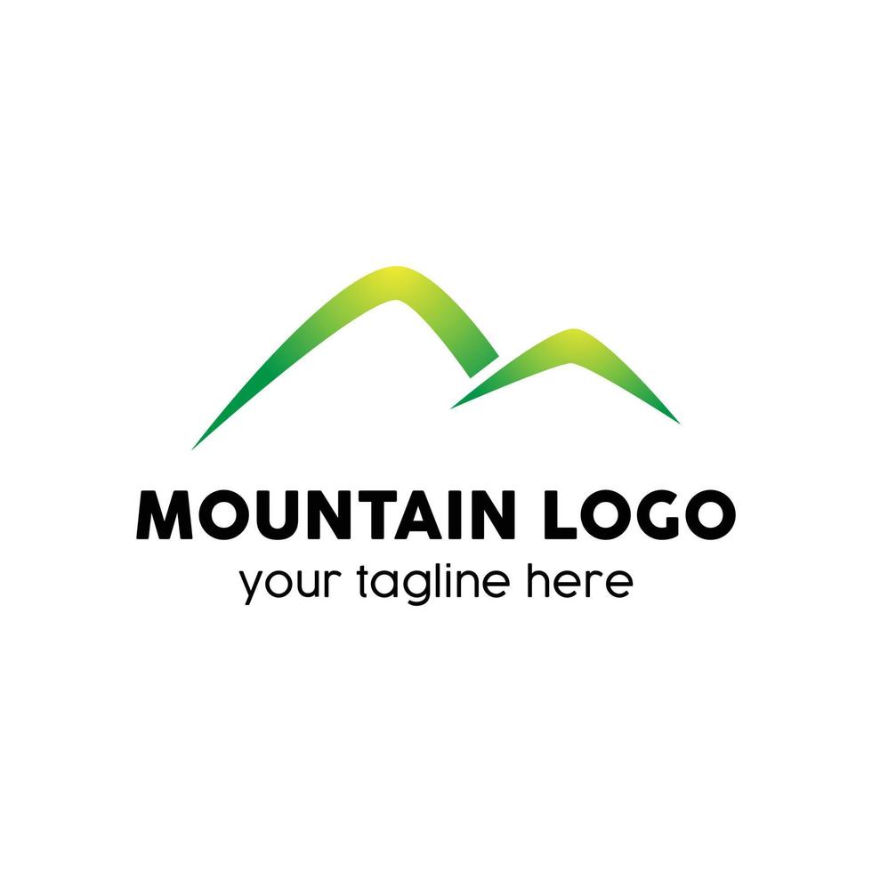 concepto de diseño moderno de logotipo de montaña vector