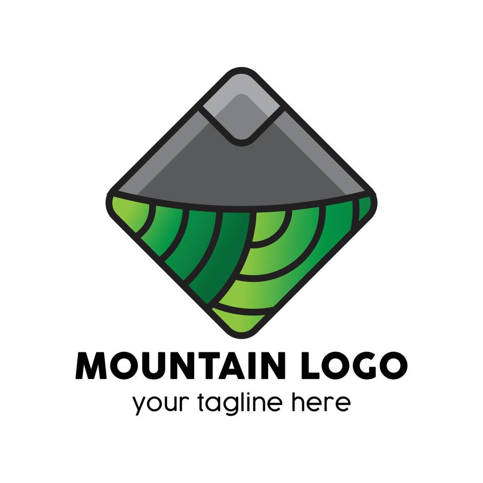 concepto de diseño moderno de logotipo de montaña vector