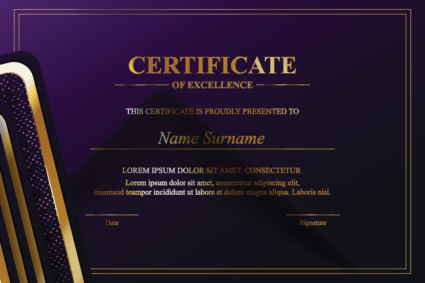 Creative Certificate of Appreciation Award Template vector
