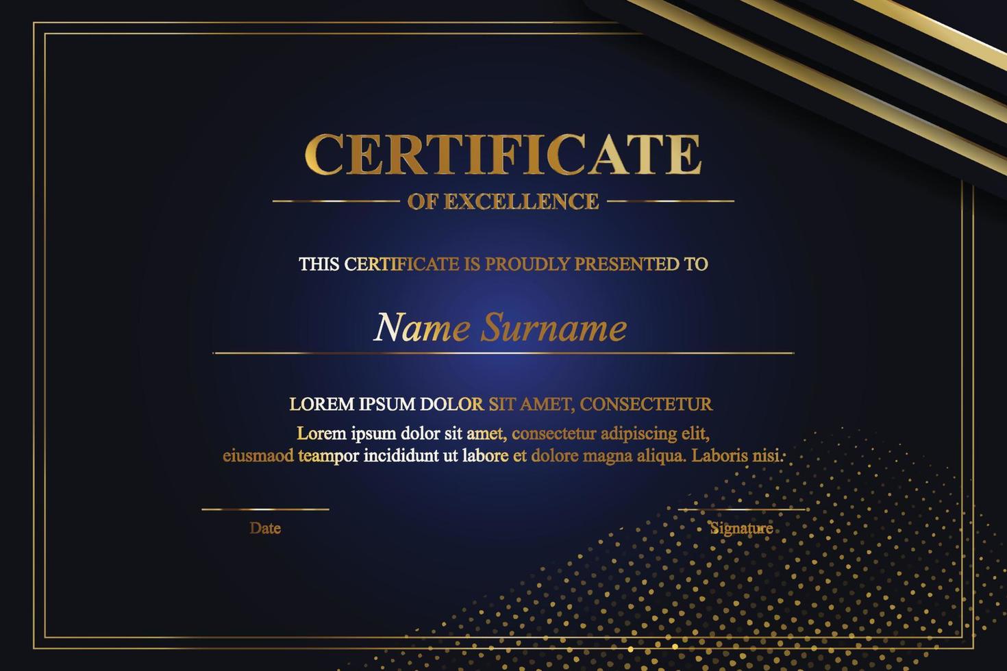 Creative Certificate of Appreciation Award Template vector