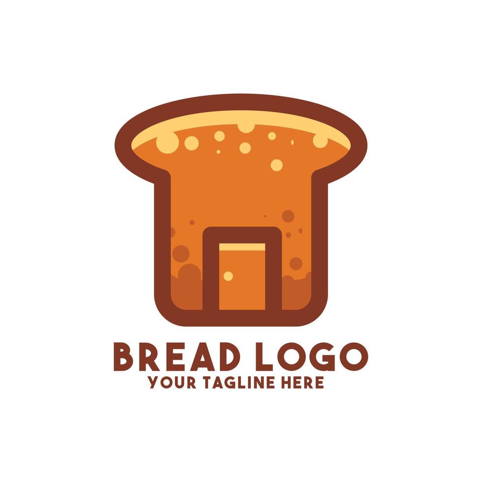 diseño de concepto moderno de logotipo de pan vector