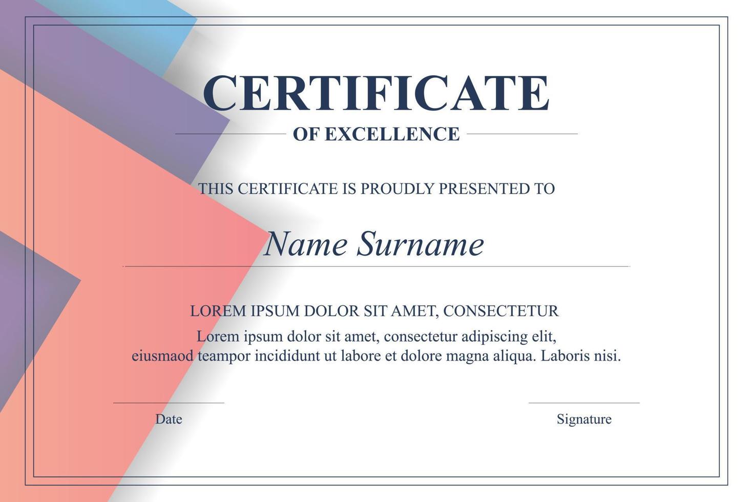 Creative Certificate of Appreciation Award Template vector