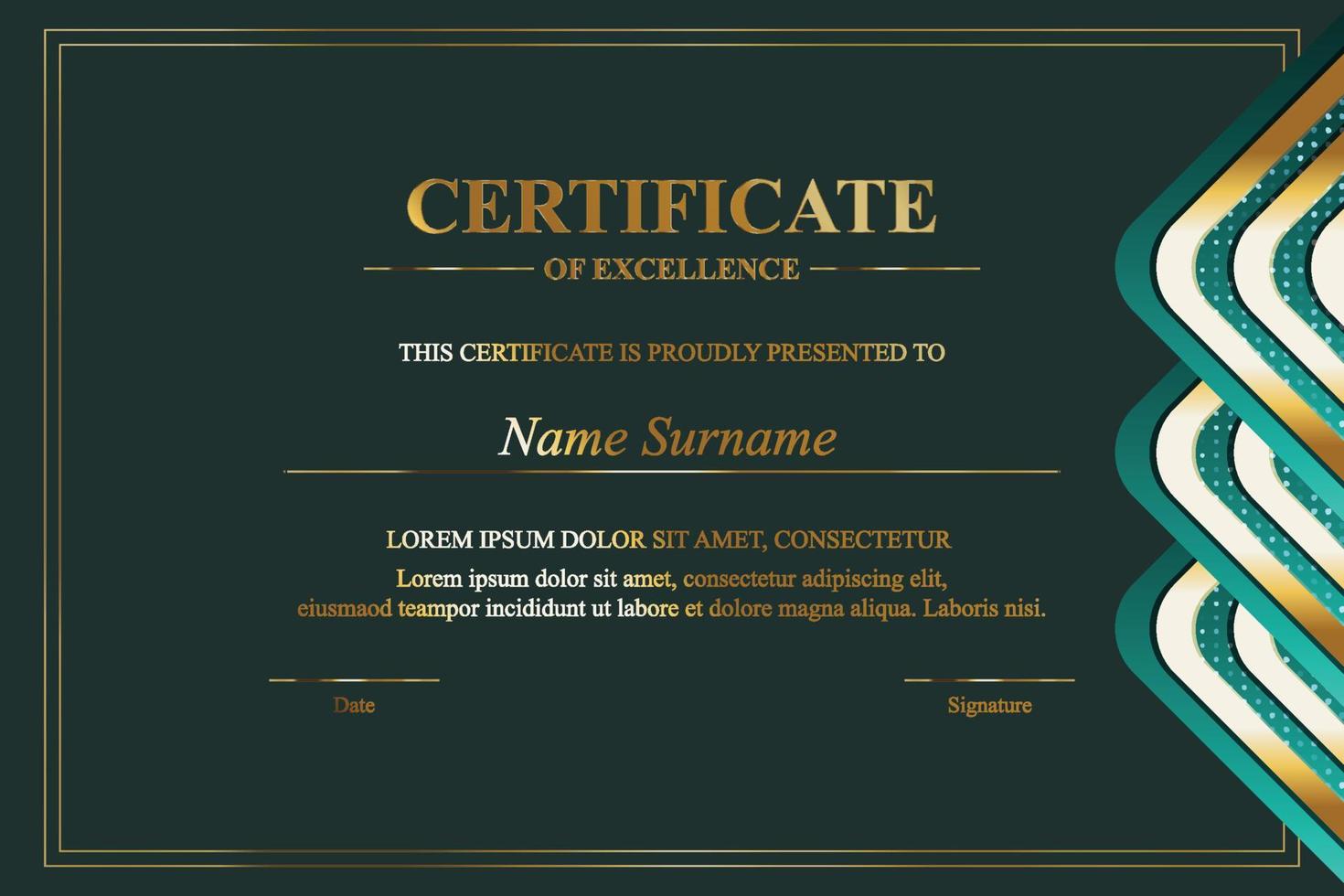 Creative Certificate of Appreciation Award Template vector