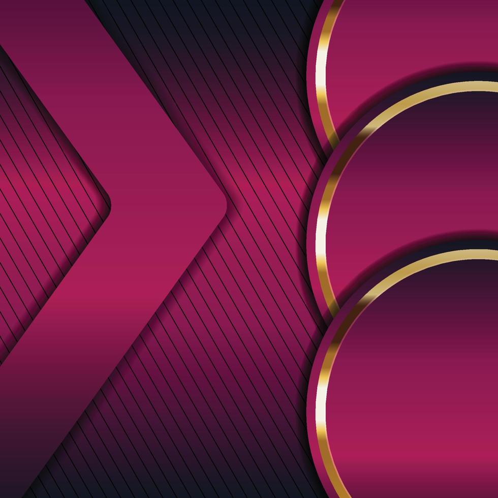 Vector color abstract geometric banner with gold shapes.
