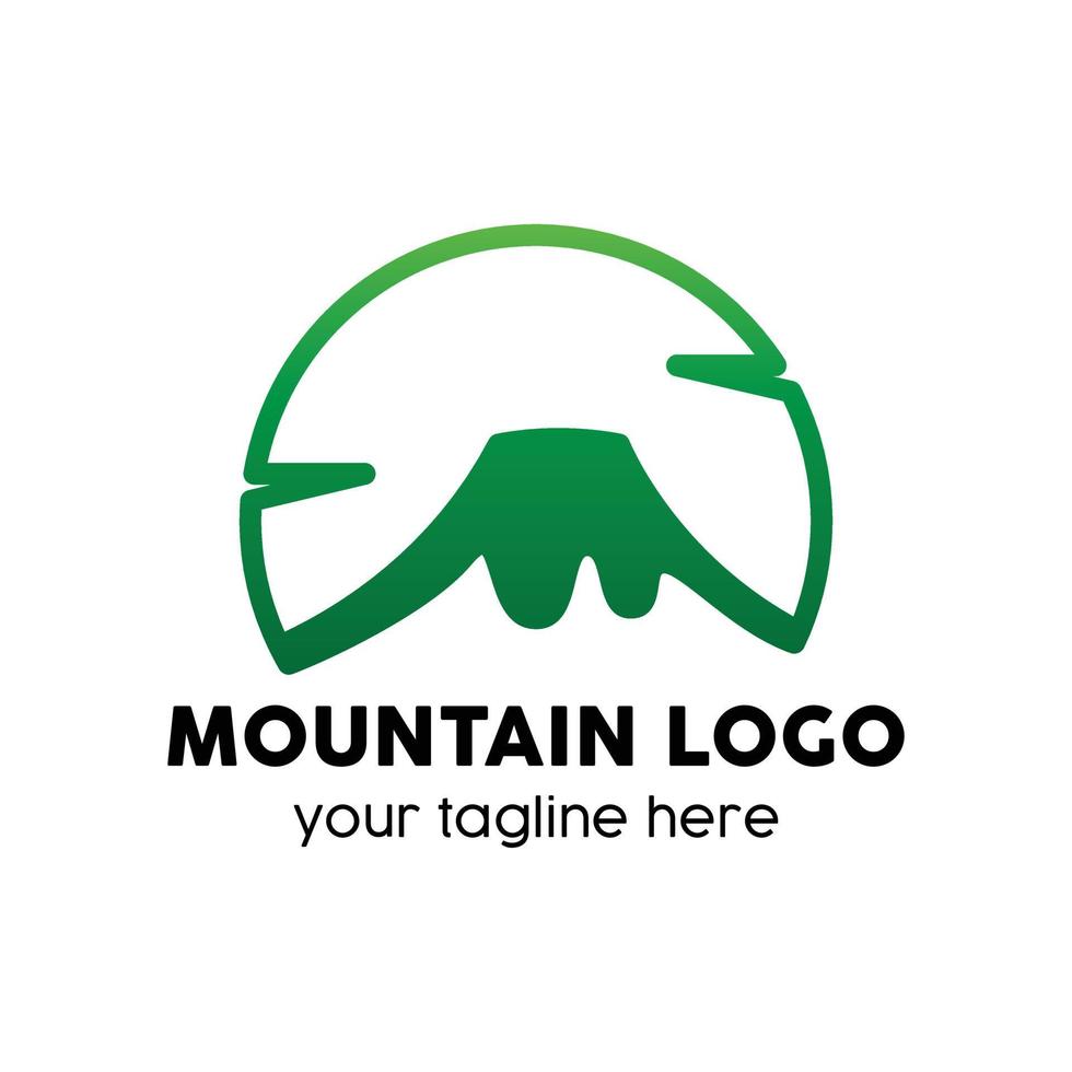 concepto de diseño moderno de logotipo de montaña vector