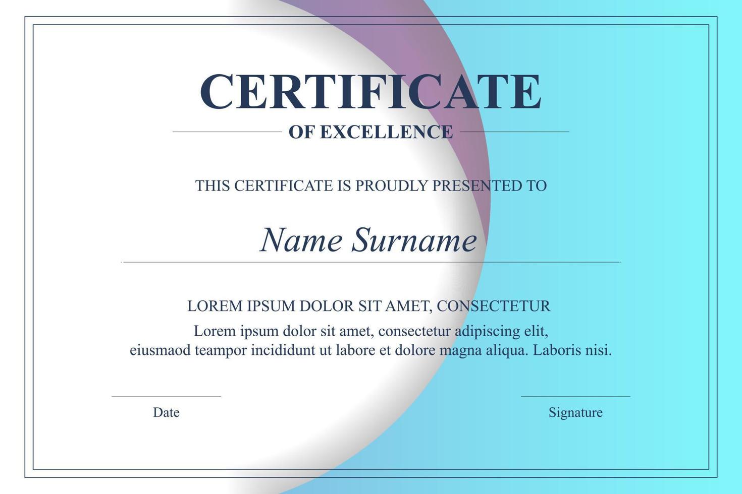 Creative Certificate of Appreciation Award Template vector