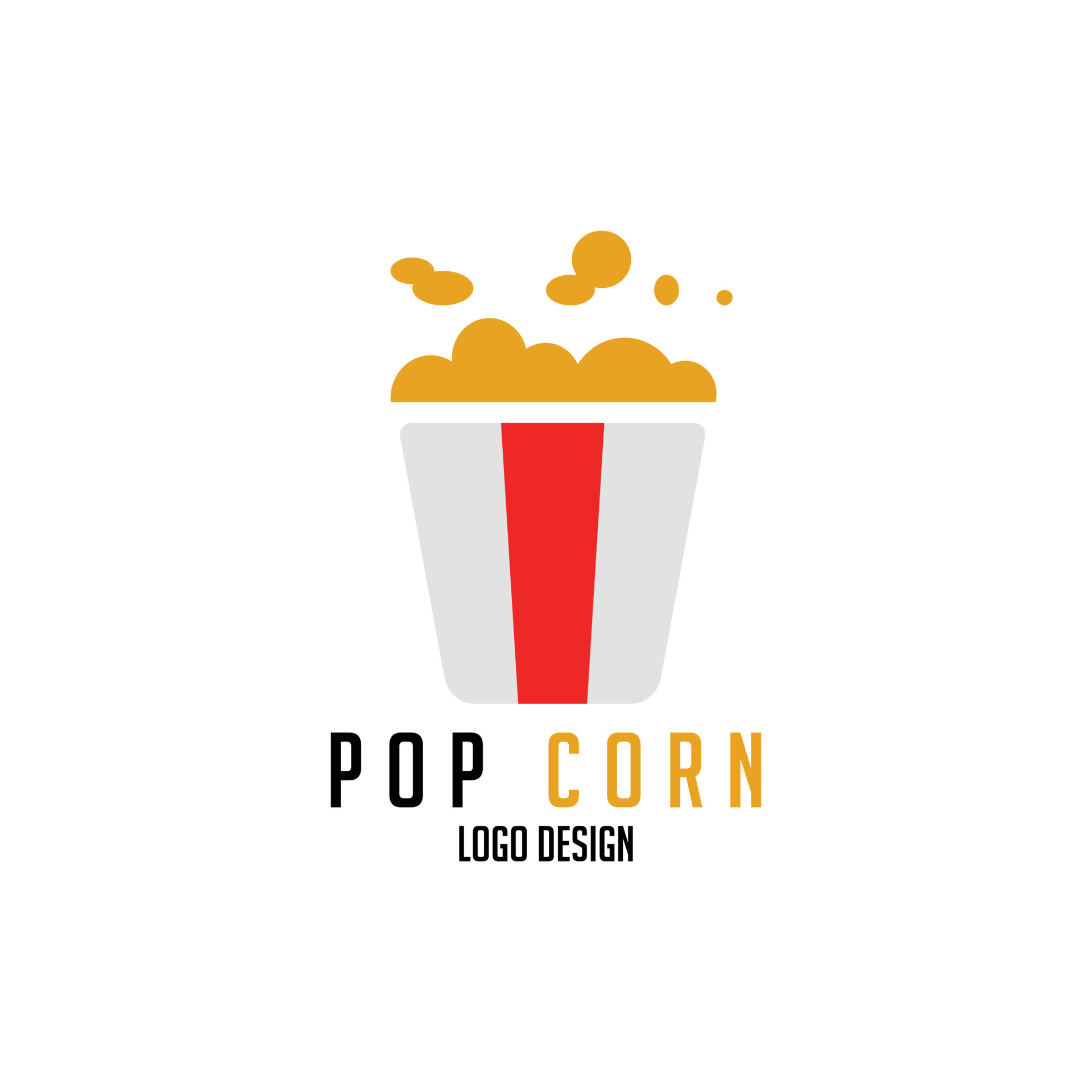pop corn logo design modern design 5718807 Vector Art at Vecteezy