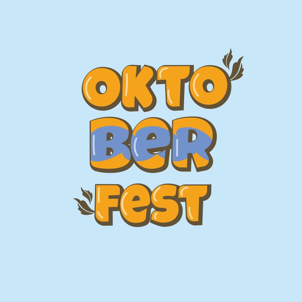 Octoberfest festival symbols. Full glass of beer with foam, pretzel loaf and wheat ears for october fest holiday, on yellow background. Gradient mesh used. octoberfest Beer pub vector illustration.