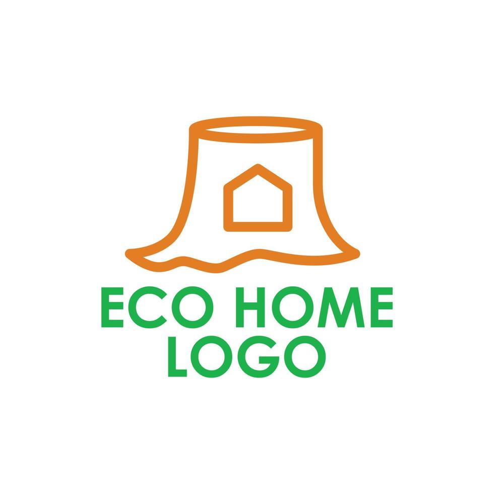 diseño de concepto moderno de logotipo de casa ecológica vector