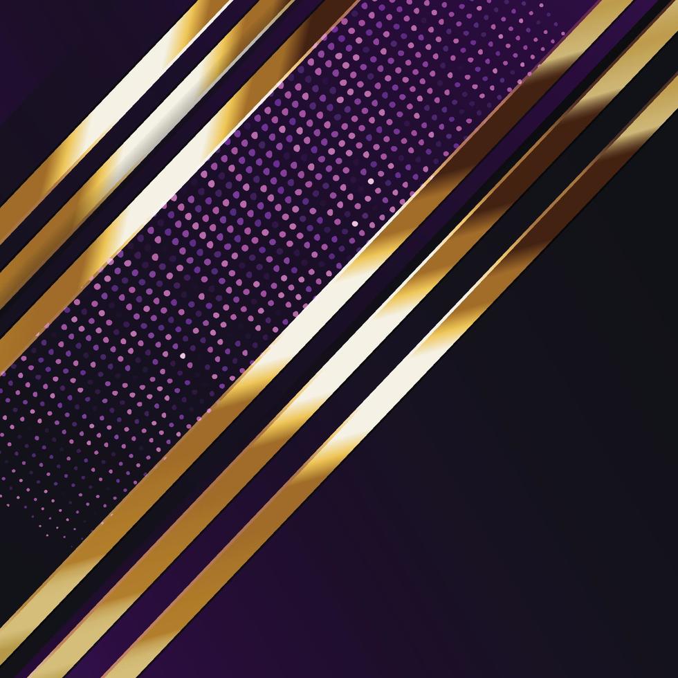 Vector color abstract geometric banner with gold shapes.