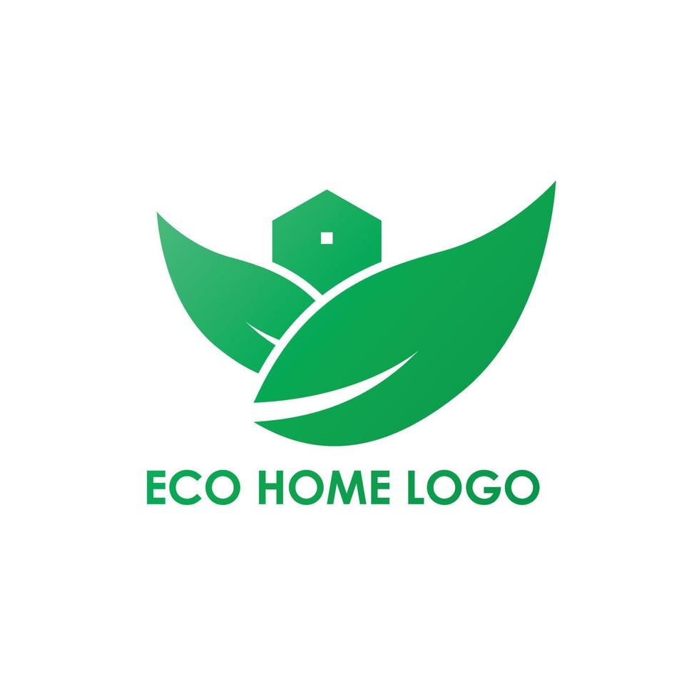 diseño de concepto moderno de logotipo de casa ecológica vector