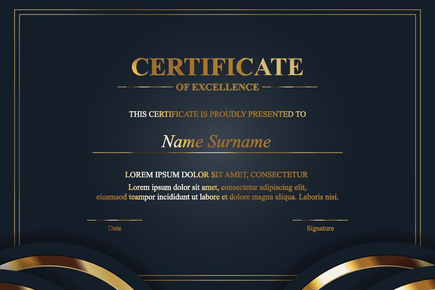 Creative Certificate of Appreciation Award Template vector