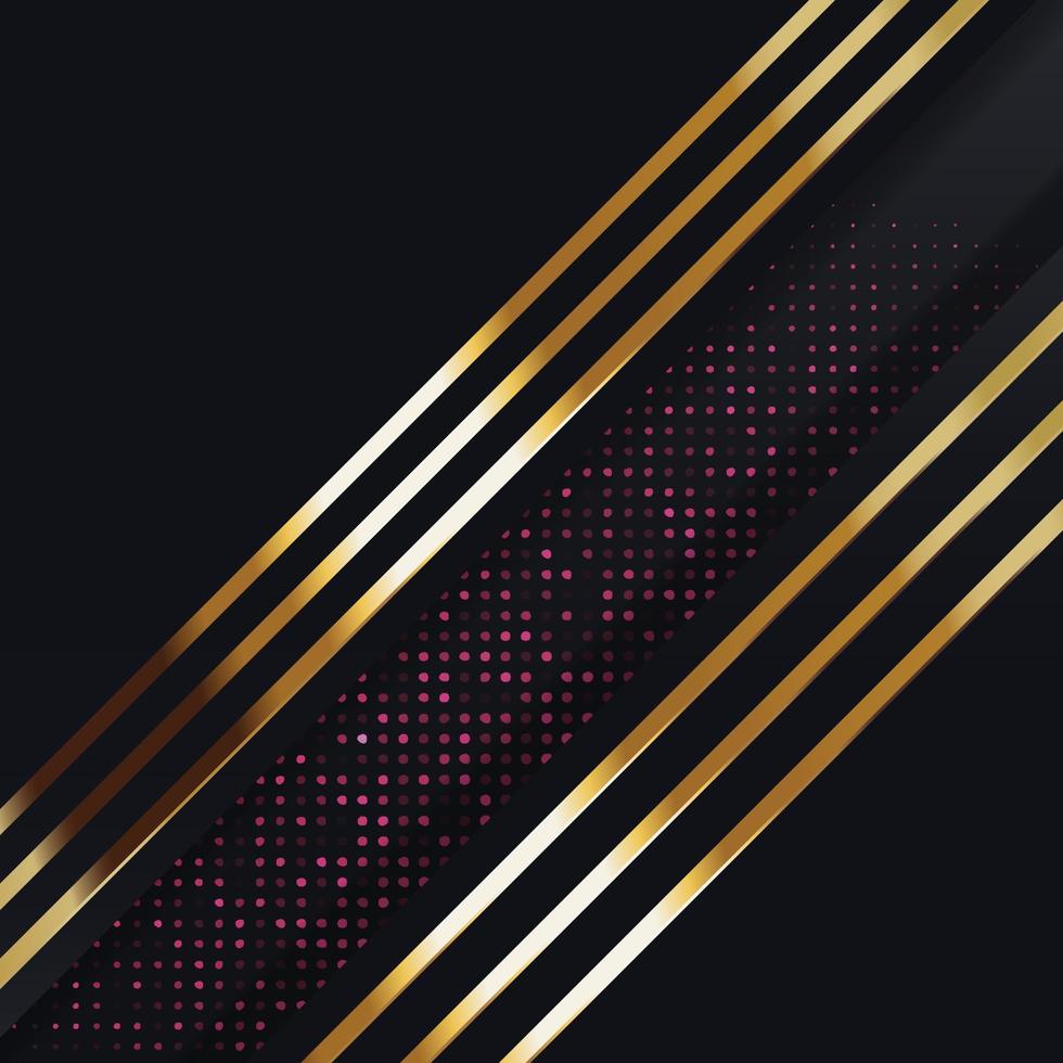Vector color abstract geometric banner with gold shapes.