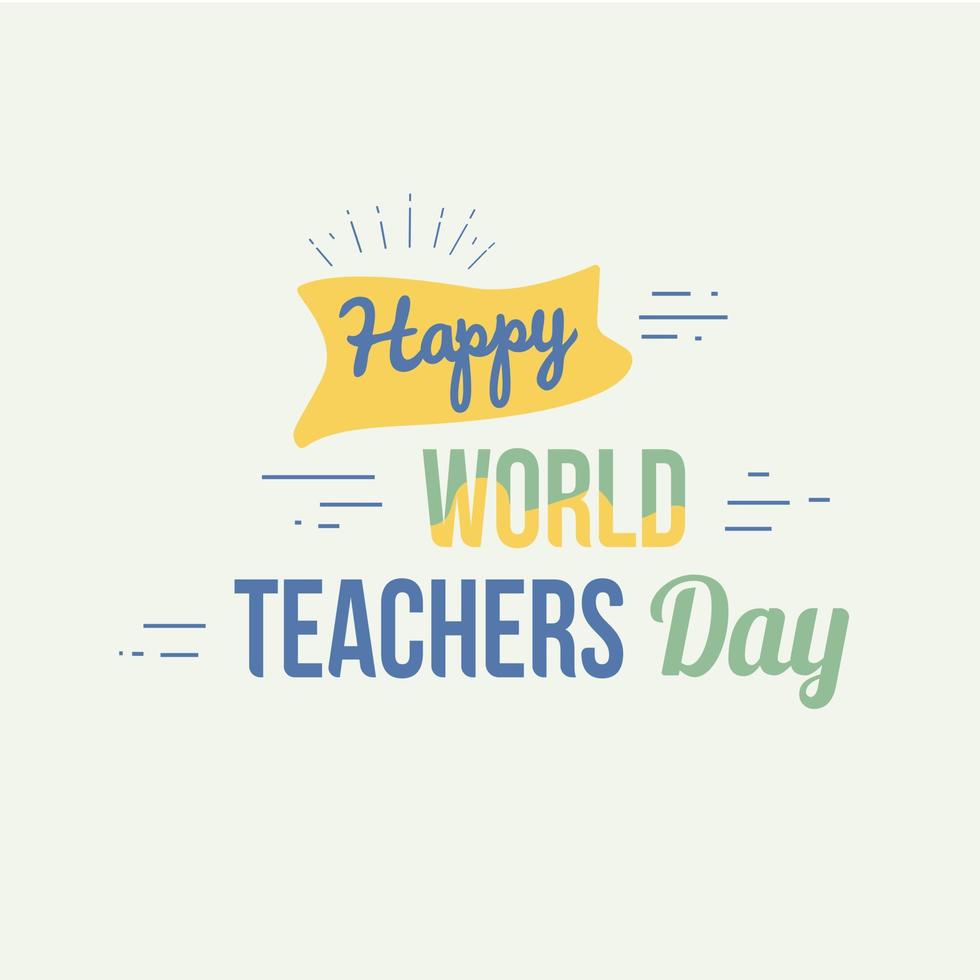 happy teachers day vector illustration with school equipment for poster, brochure, banner and greeting card