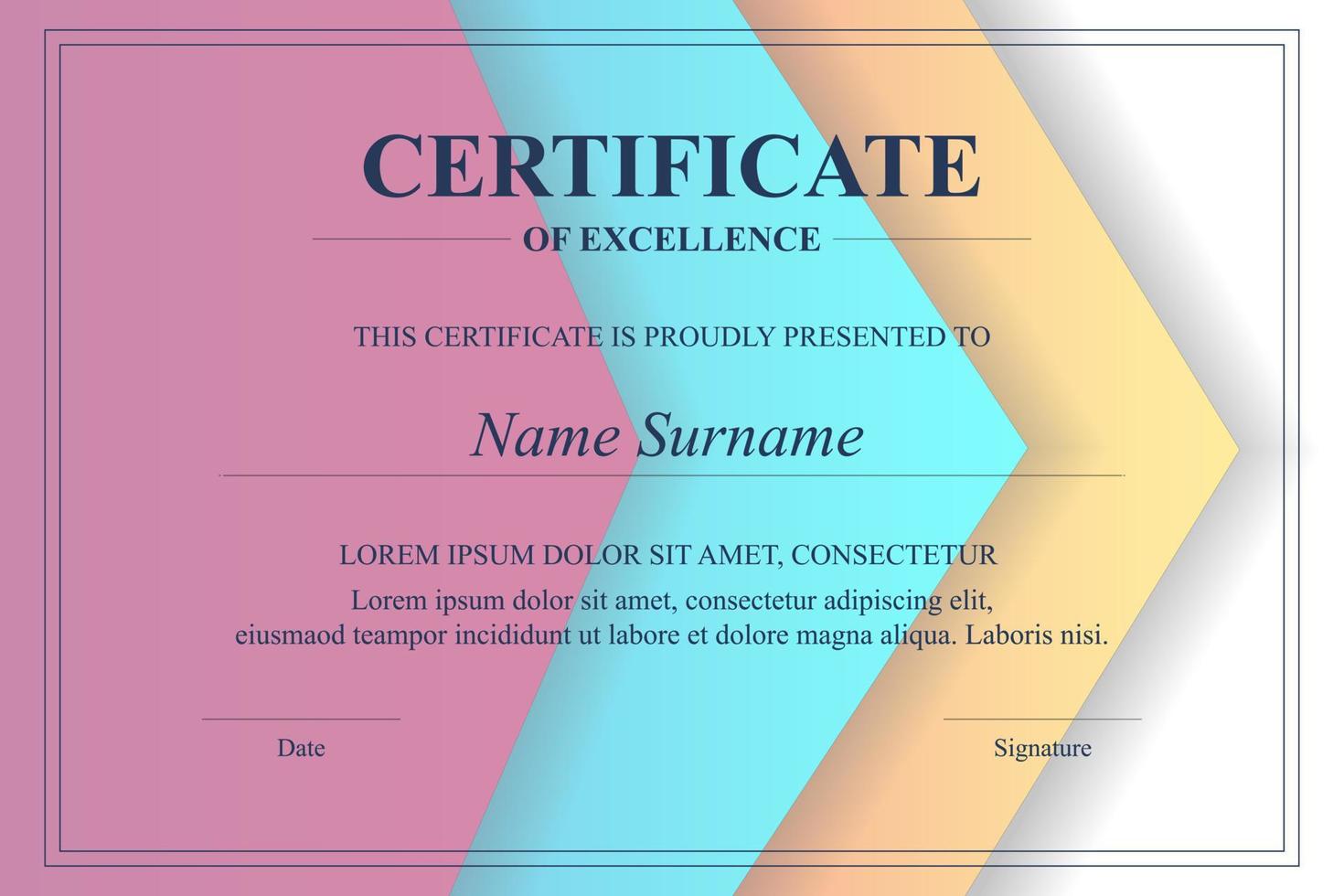 Creative Certificate of Appreciation Award Template vector