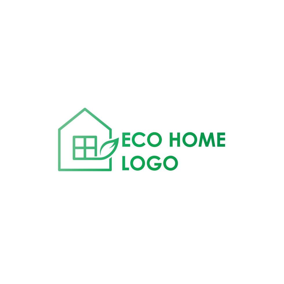 diseño de concepto moderno de logotipo de casa ecológica vector