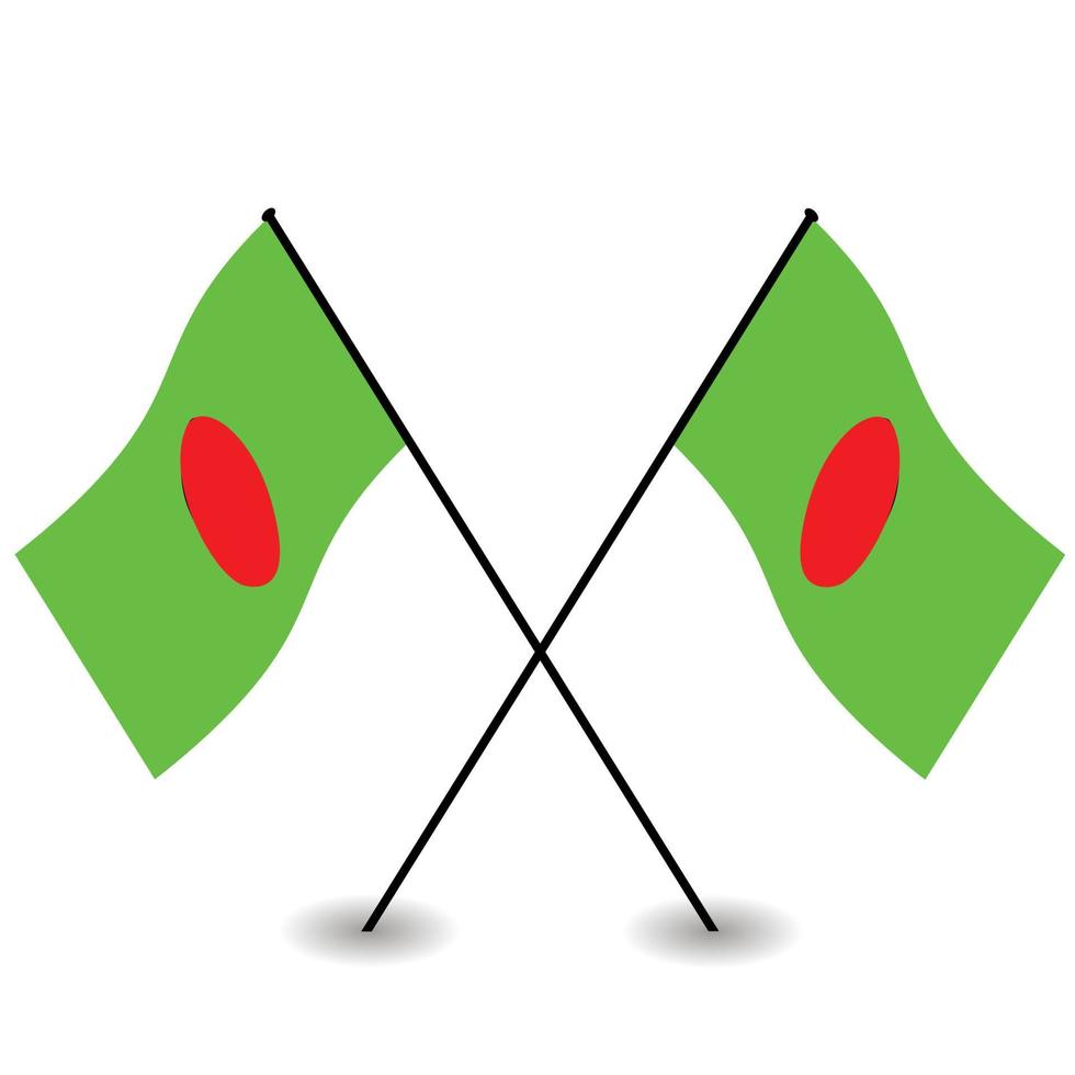 bangladeshi flag with white background vector