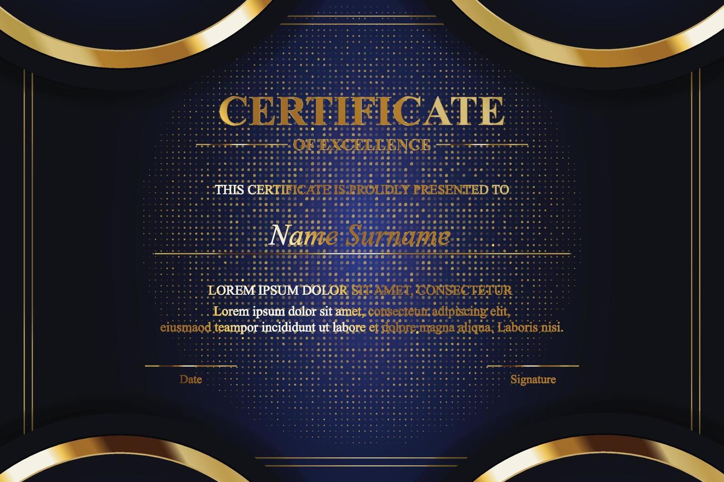 Creative Certificate of Appreciation Award Template vector