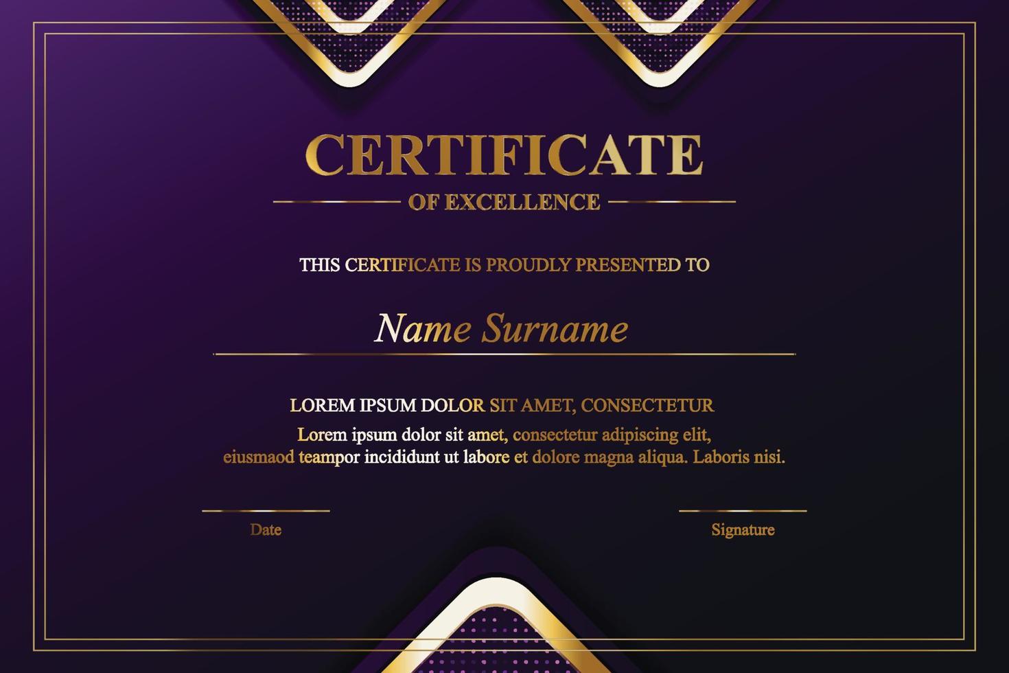 Creative Certificate of Appreciation Award Template vector
