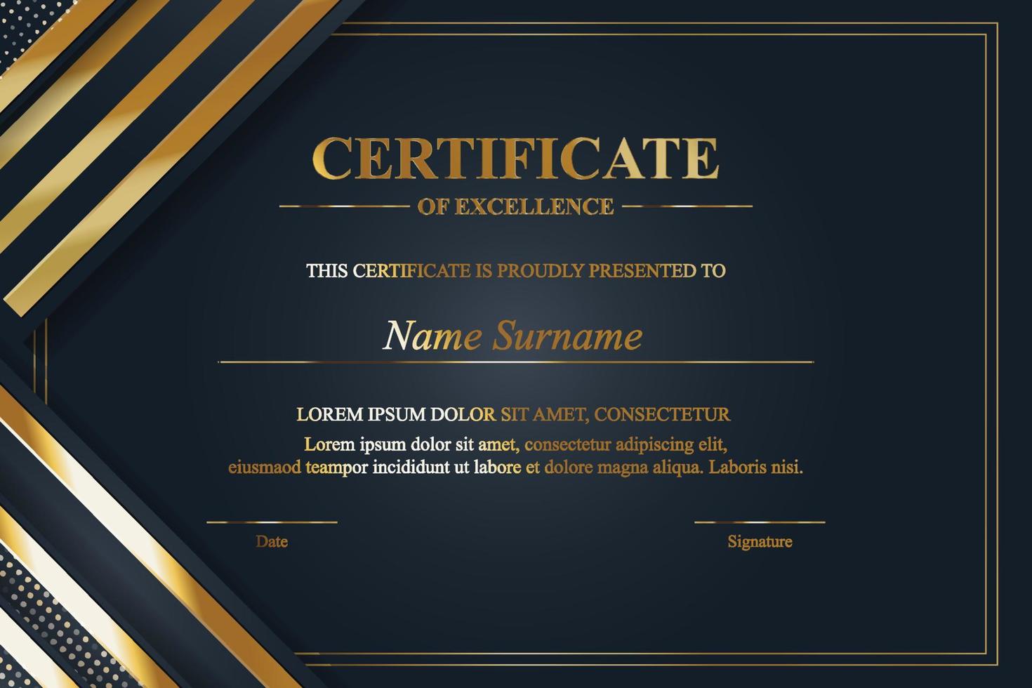 Creative Certificate of Appreciation Award Template vector