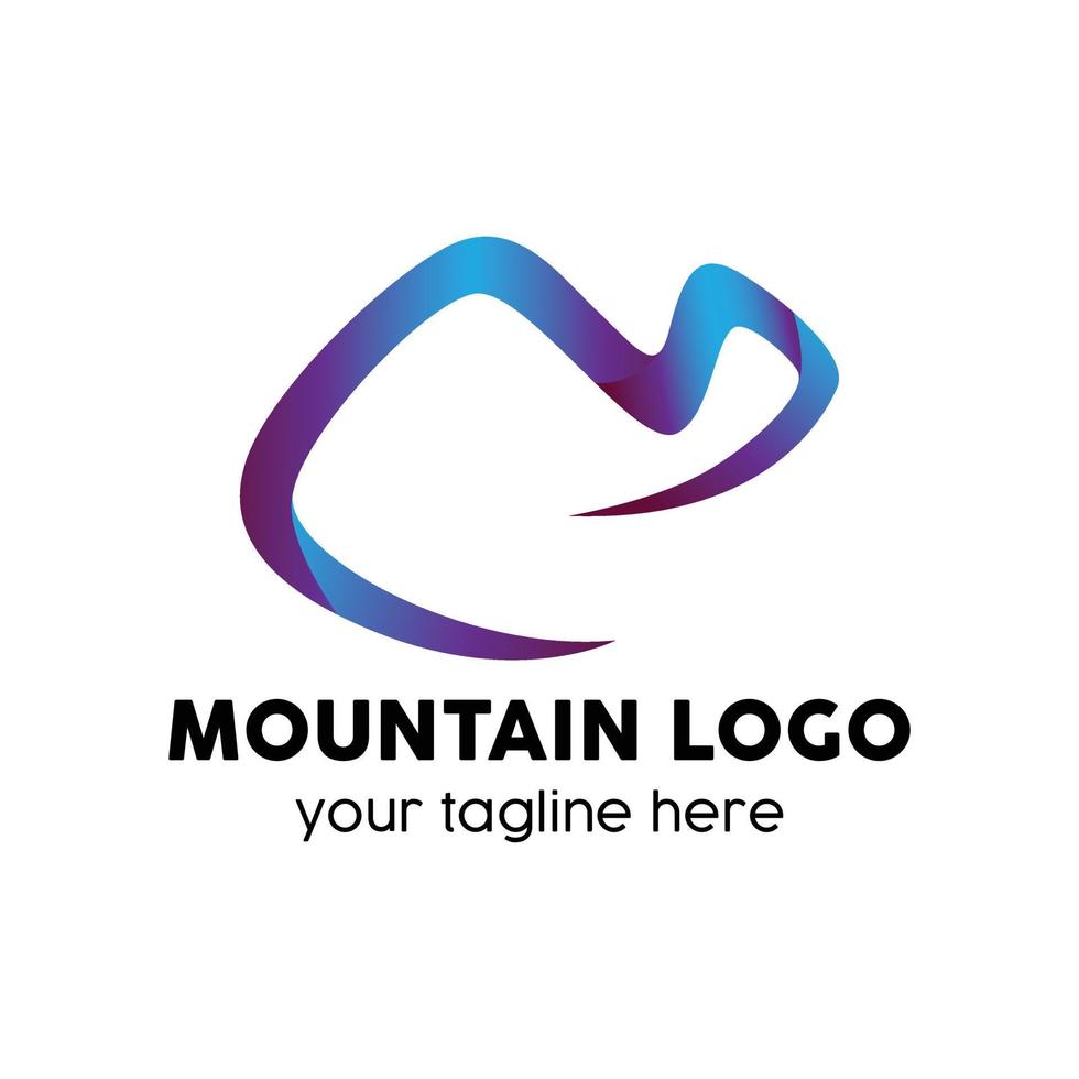 concepto de diseño moderno de logotipo de montaña vector