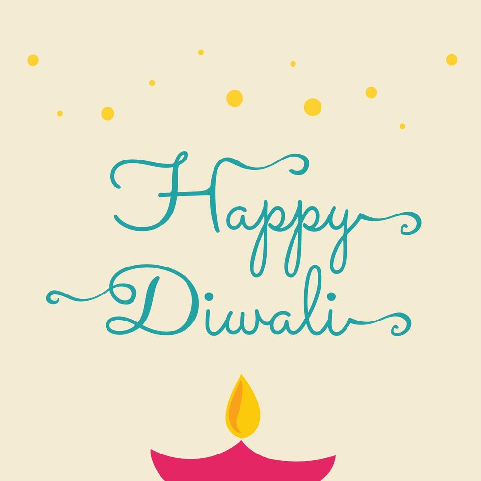 feliz diwali tarjetas de felicitación de lujo. India festival of lights colección de plantillas de invitaciones navideñas con letras dibujadas a mano y lámparas diya doradas. ilustración vectorial. vector