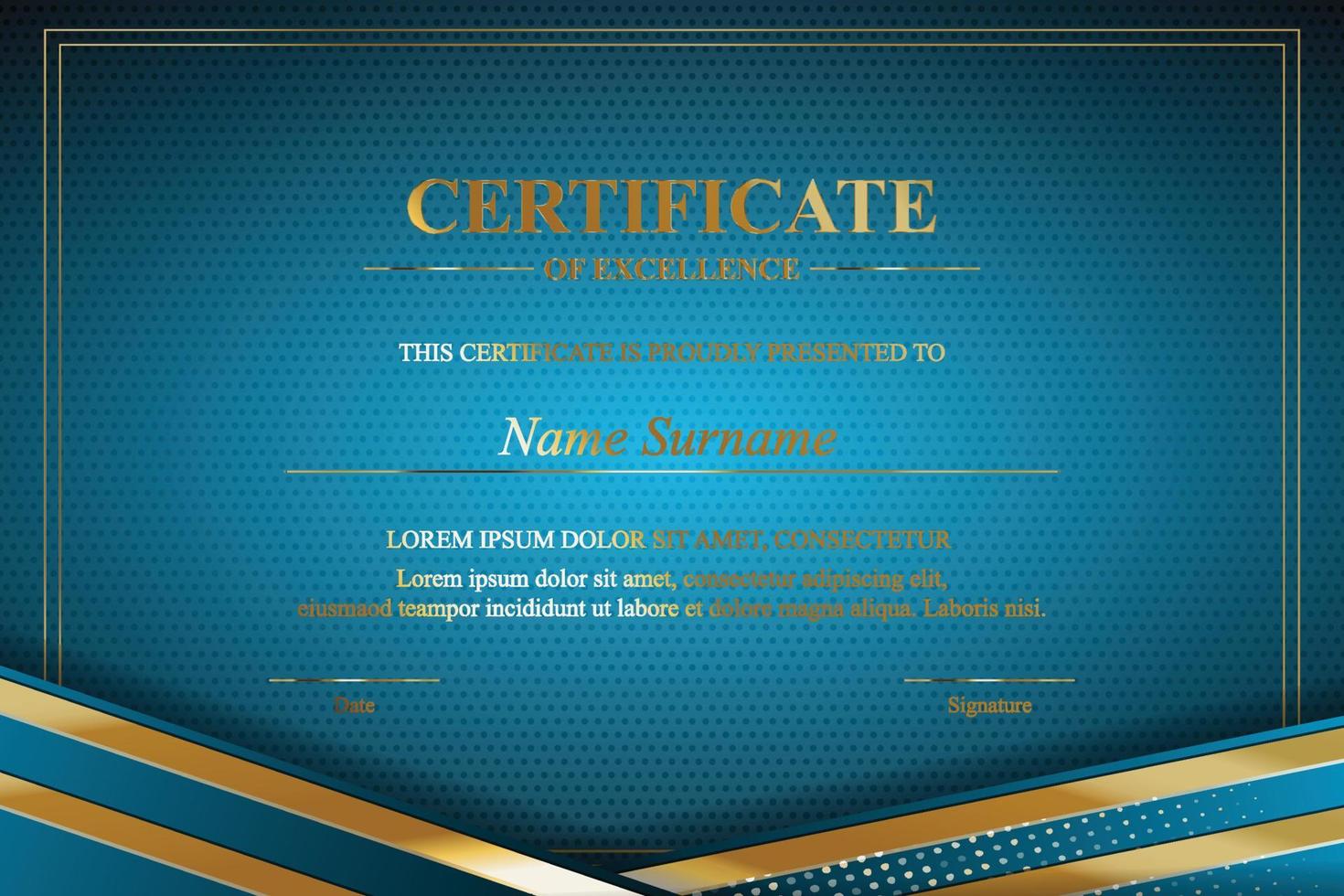 Creative Certificate of Appreciation Award Template vector