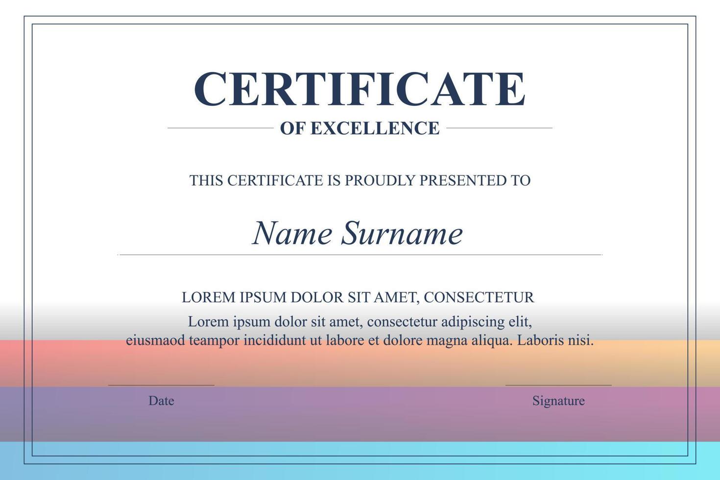 Creative Certificate of Appreciation Award Template vector