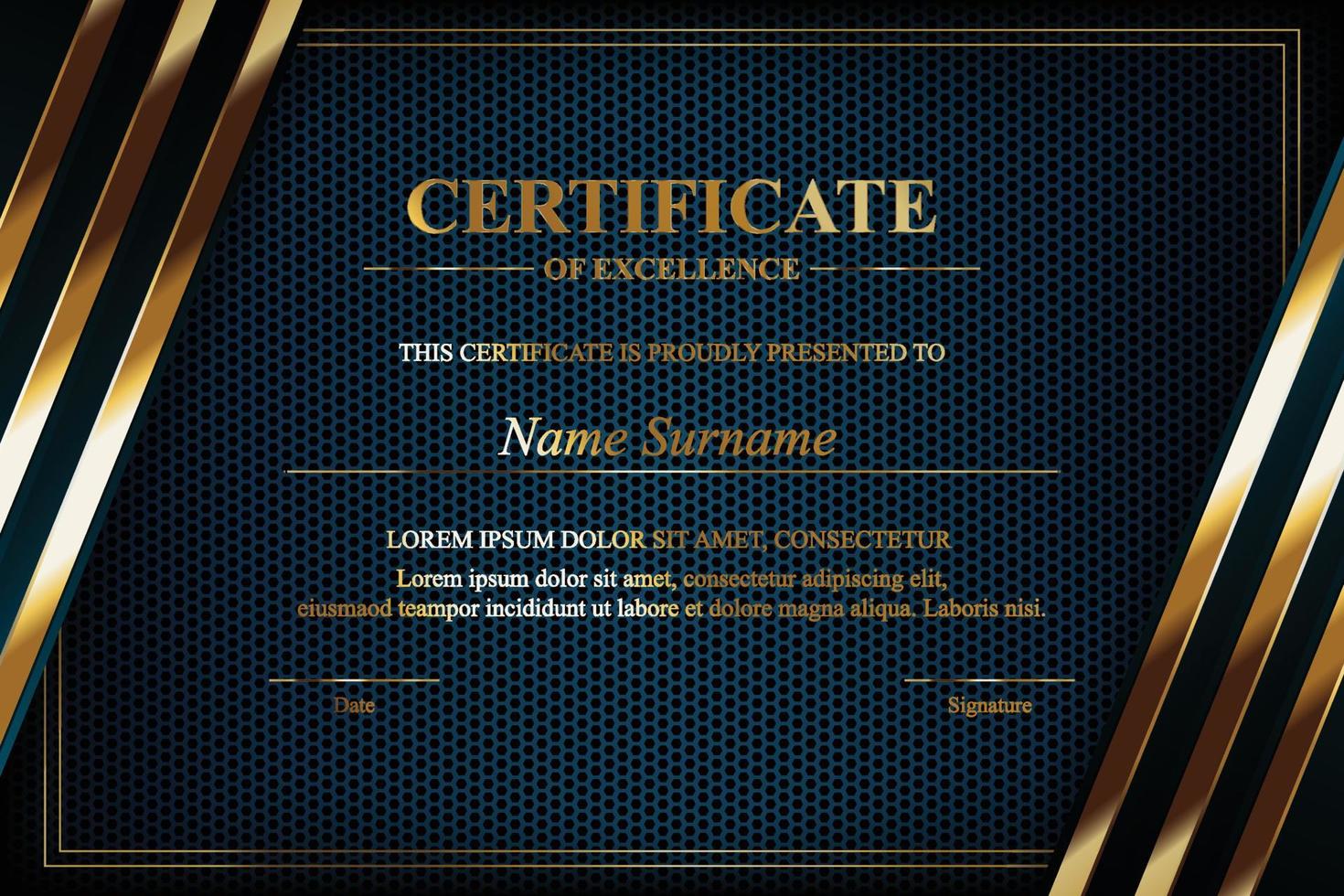 Creative Certificate of Appreciation Award Template vector
