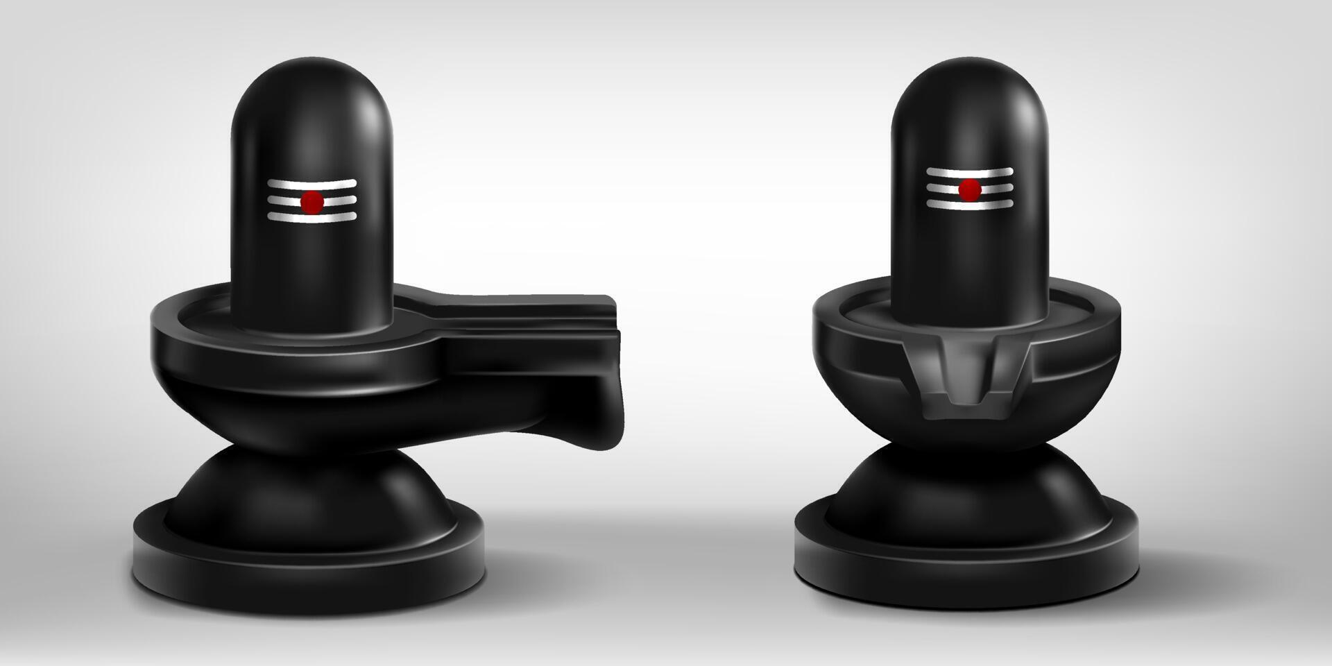 happy maha shivratri festival template design with creative shivling illustration vector