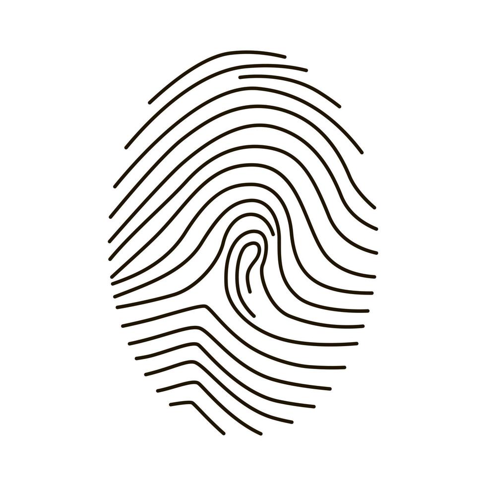 Fingerprint isolated on white background. Security access concept . vector