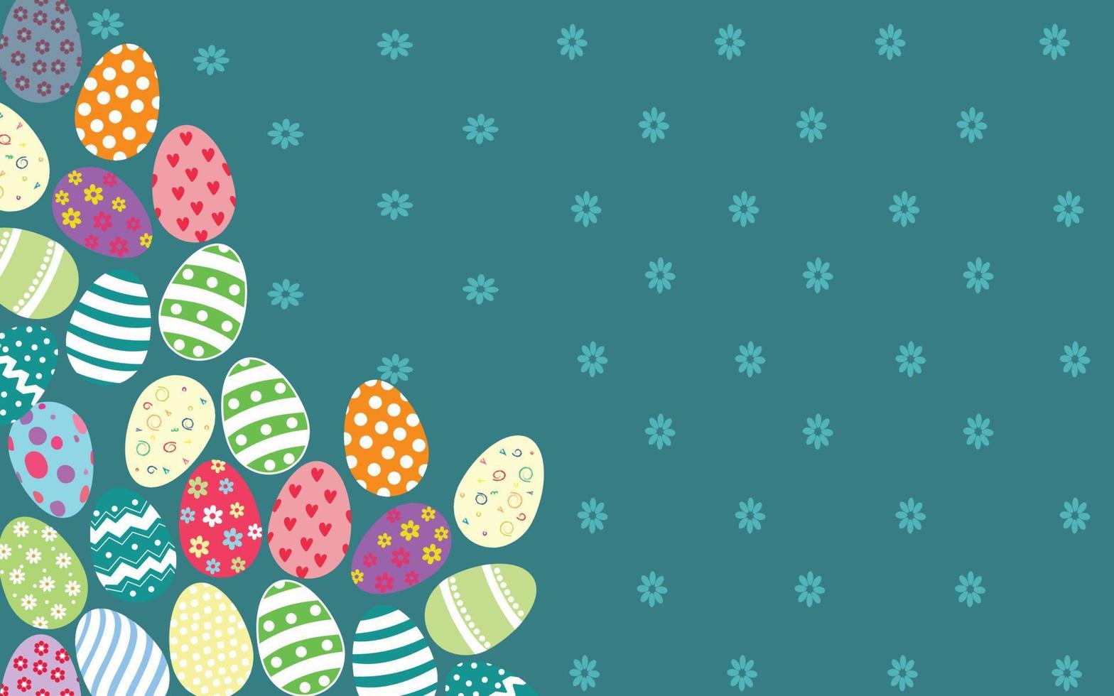 easter background with eggs vector