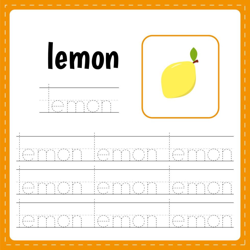 Writing letters. Tracing page. Practice sheet. Worksheet for kids. vector