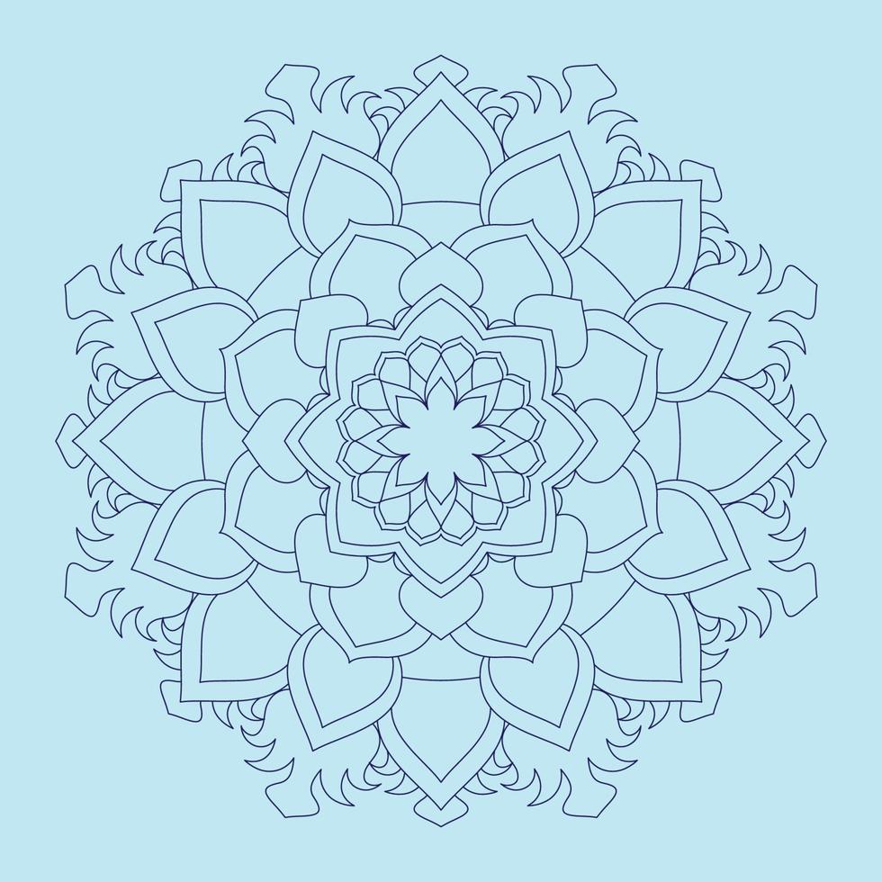 Circular Mandala Coloring page template vector