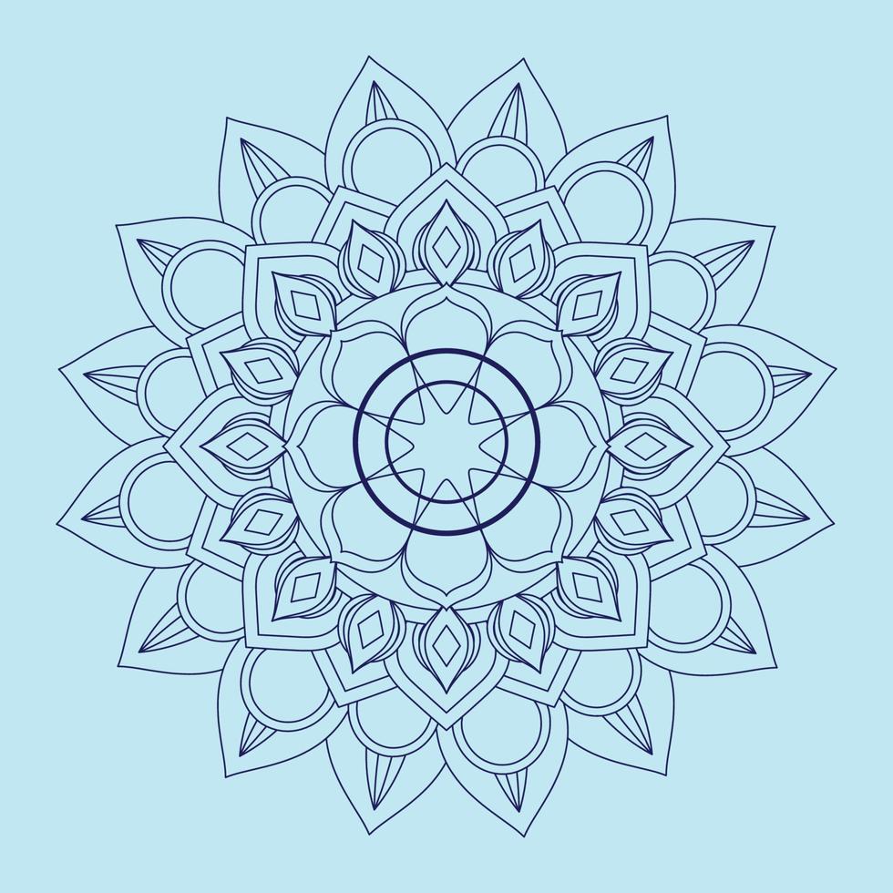 Circular Mandala Coloring page template vector