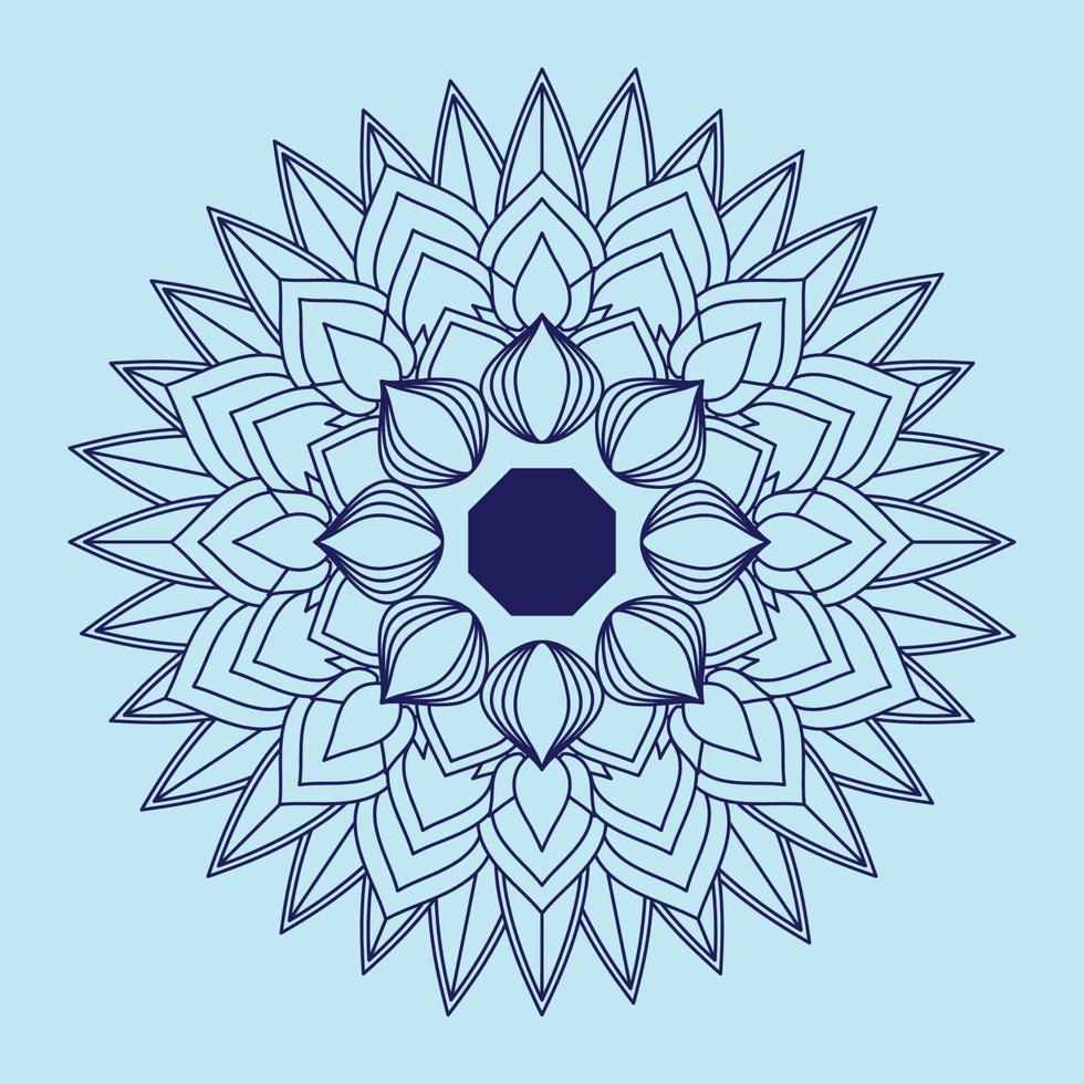 Circular Mandala Coloring page template vector