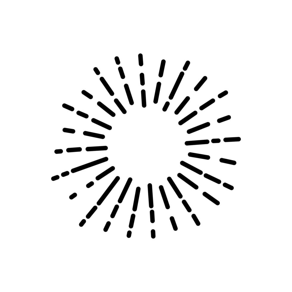starburst hand drawn, vector illustration.