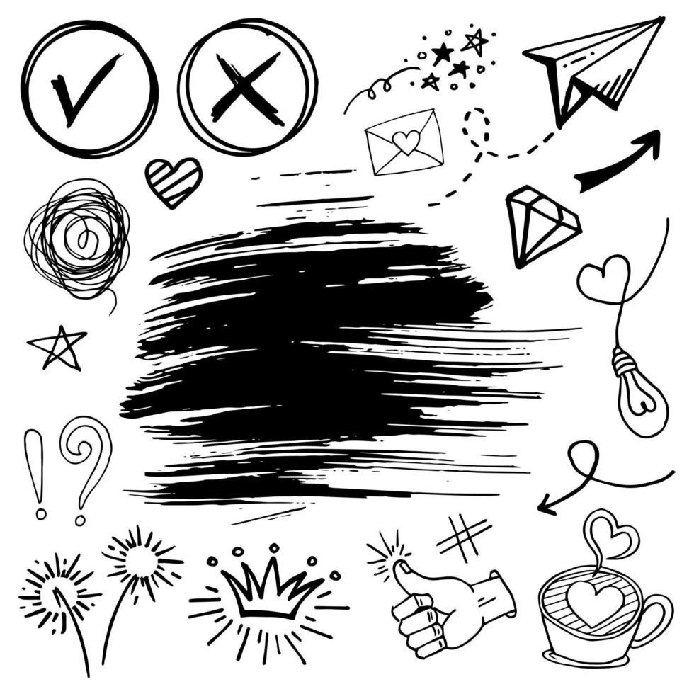 Doodle element vector set, for concept design.