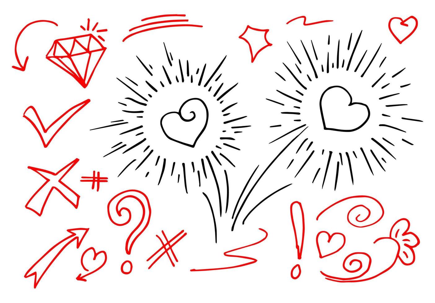 Doodle element vector set, for concept design.