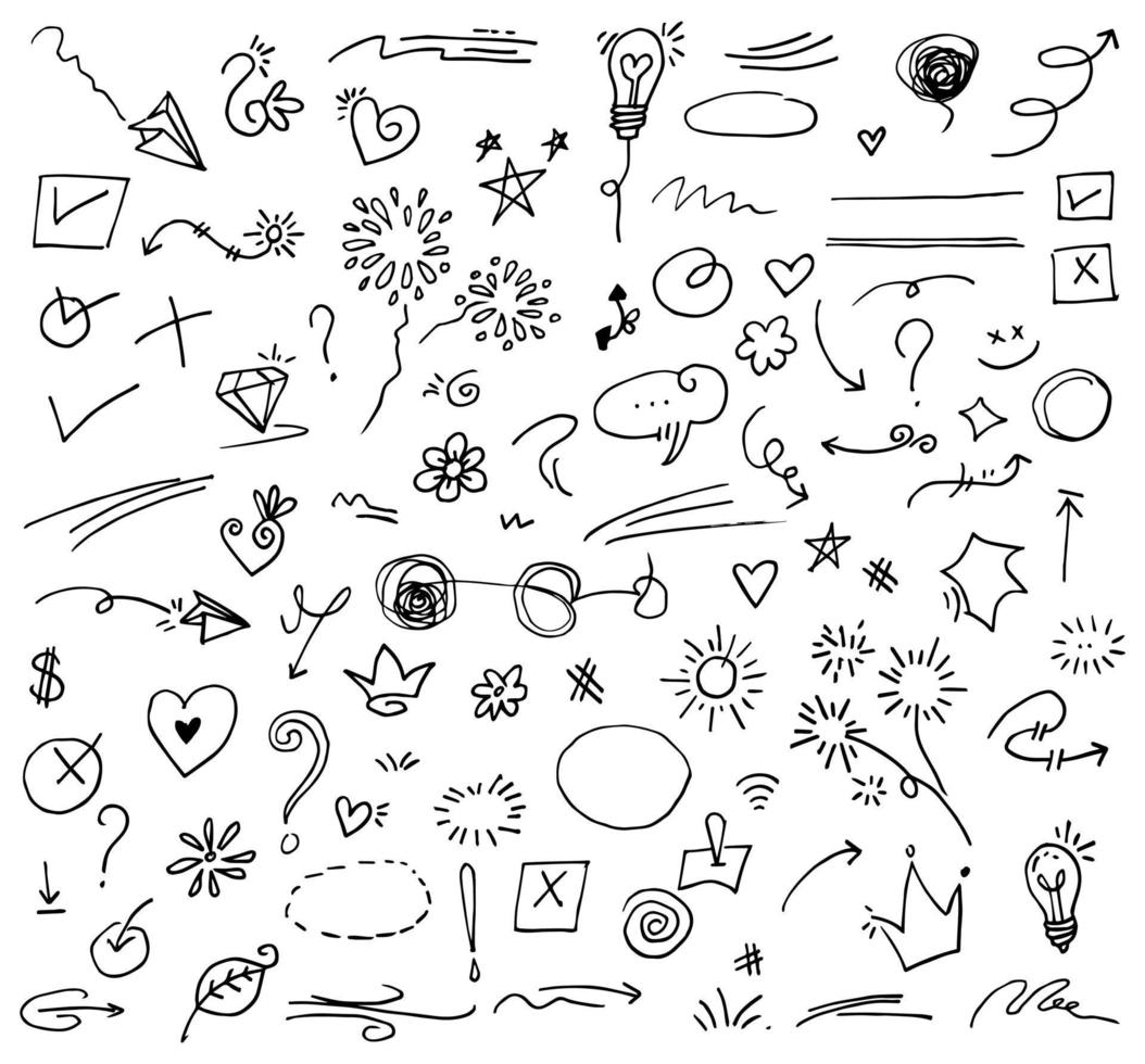 Doodle element vector set, for concept design.