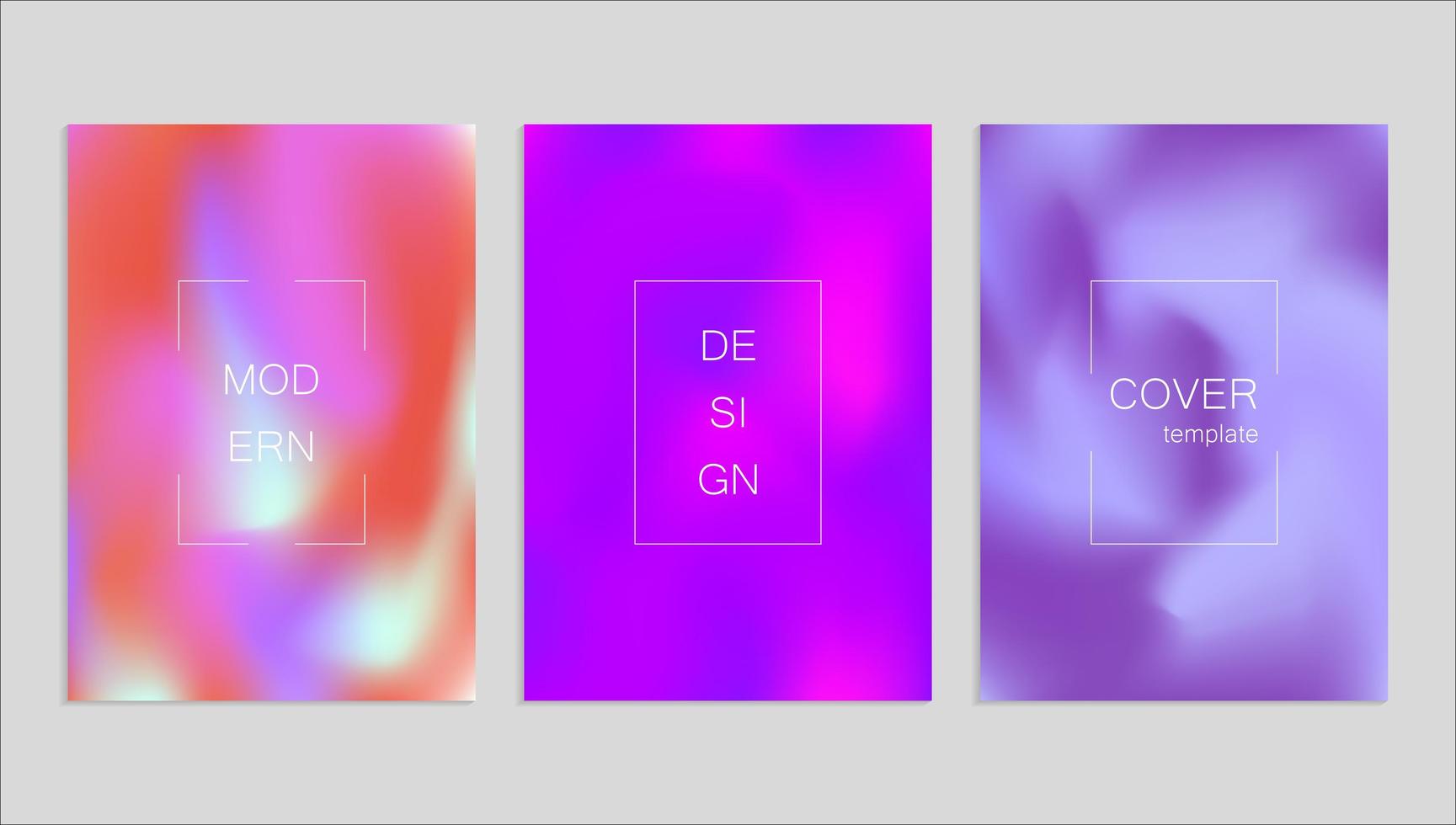 Minimal abstract vector fuid cover design template. Holography gradient background. Vector templates for placards, banners, flyers, presentations and reports