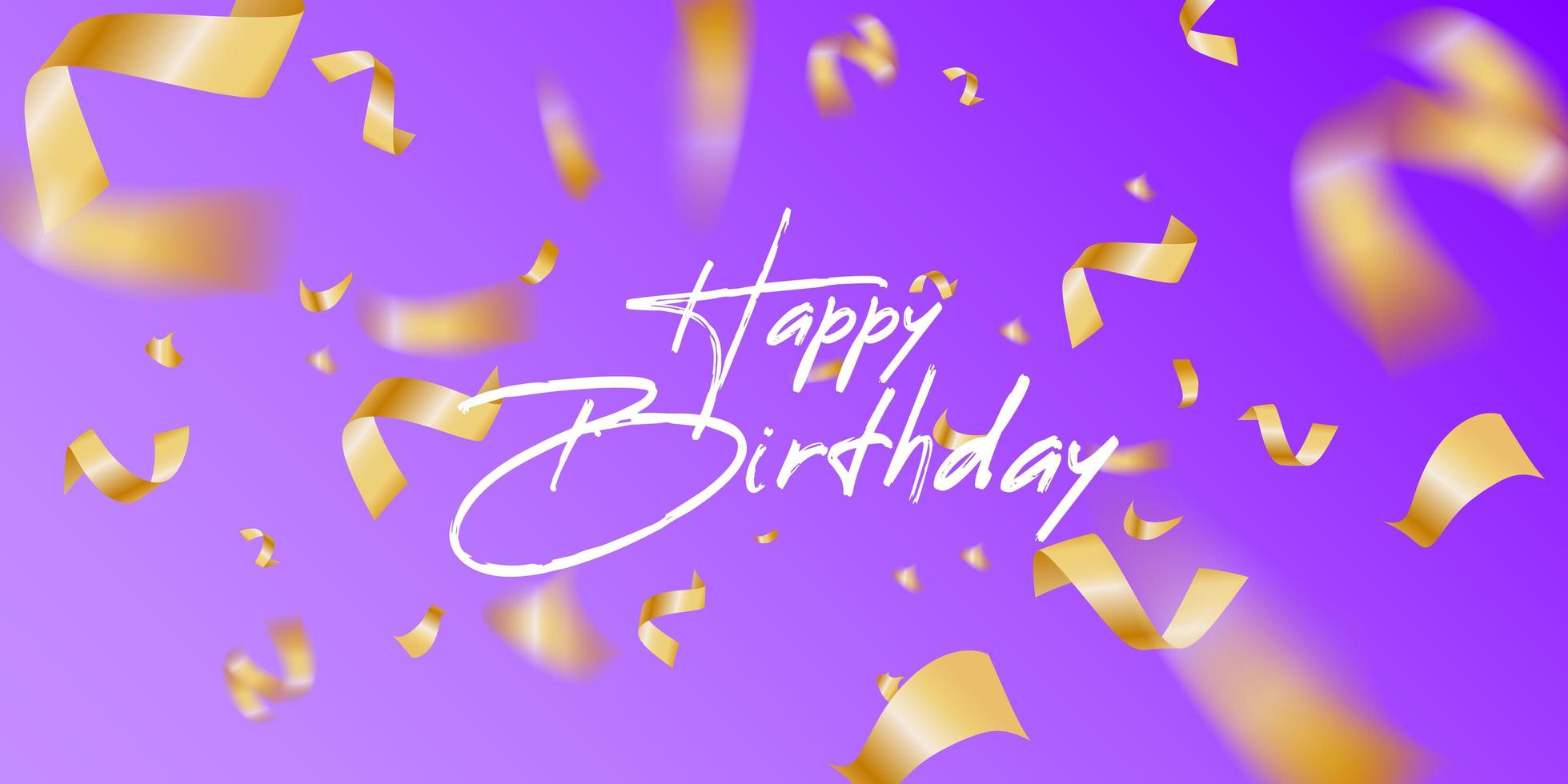 Birthday festive background with confetti vector